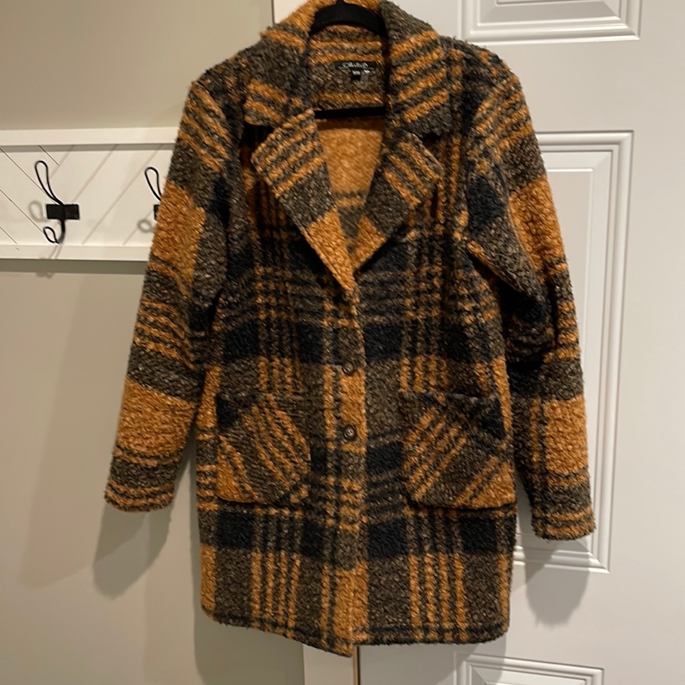 Plaid Cozy Coat - NWOT